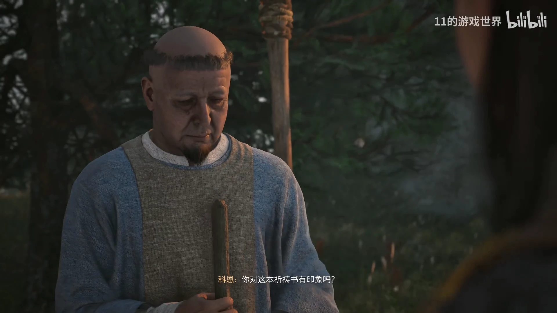 Coen asks a monk about Pieter's prayer book